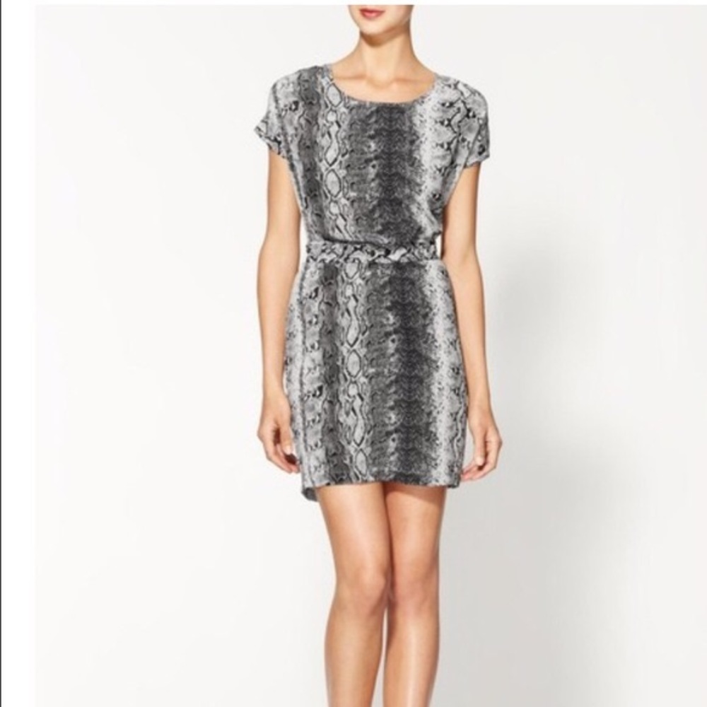 Joie Messa snakeskin print silk dress XS